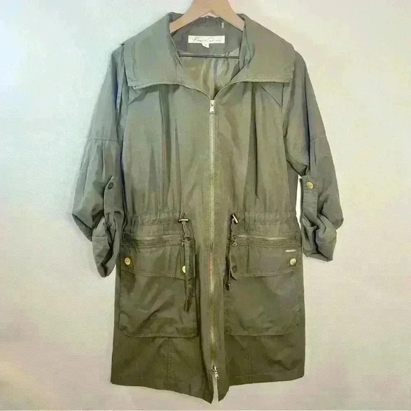 Kenneth Cole Women’s Anorak Olive Green Utility Jacket Size Medium - Picture 1 of 16